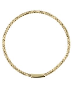 Bracciali Milor | Bracciale Elastico Catena Coreana Sottile Oro 9Kt