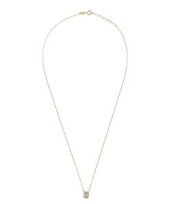 Collane Milor | Collana Con Pendente In Cubic Zirconia Taglio Baguette Oro 9Kt