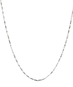 Collane Milor | Collana Girocollo Diamantata A Specchio In Argento 925 Placcato Platino