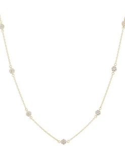 Collane Milor | Collana Catena Forzatina Con Punti Luce In Cubic Zirconia Oro 9Kt