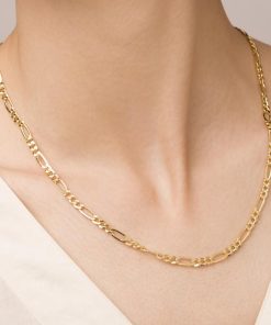 Collane Milor | Collana Con Catena Figaro Sottile Oro 9Kt