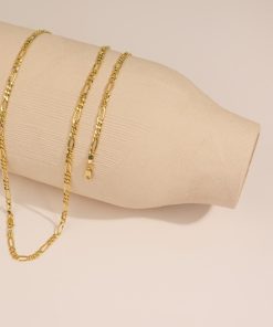 Collane Milor | Collana Con Catena Figaro Sottile Oro 9Kt